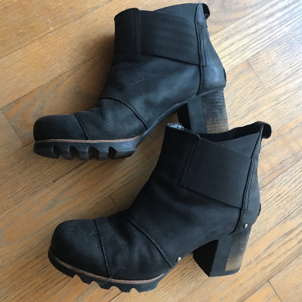 Sorel Addington Chelsea Ankle Boots Booties Black Size 8.5 or 39